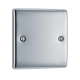 BG NPC94 Polished Chrome Single Blank Plate