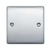 BG NPC94 Polished Chrome Single Blank Plate