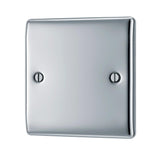 BG NPC94 Polished Chrome Single Blank Plate