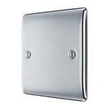 BG NPC94 Polished Chrome Single Blank Plate