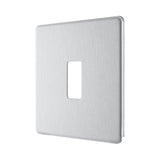 BG RFBS1 Flatplate 1 Gang Single Grid Front Plate Stainless Steel