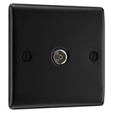 BG NFB60 Matt Black Single Socket TV/FM Co-axial Aerial Connection