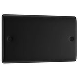 BG NFB95 Matt Black Double Blank Plate