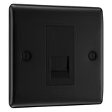 BG NFBBTM1 Matt Black Single Master Telephone Socket