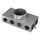 Blauberg SR-150-75X8-01 BlauFast 75mm Metal Radial Duct Manifold Box - 150mm Connection - 8 Port - Un-Insulated