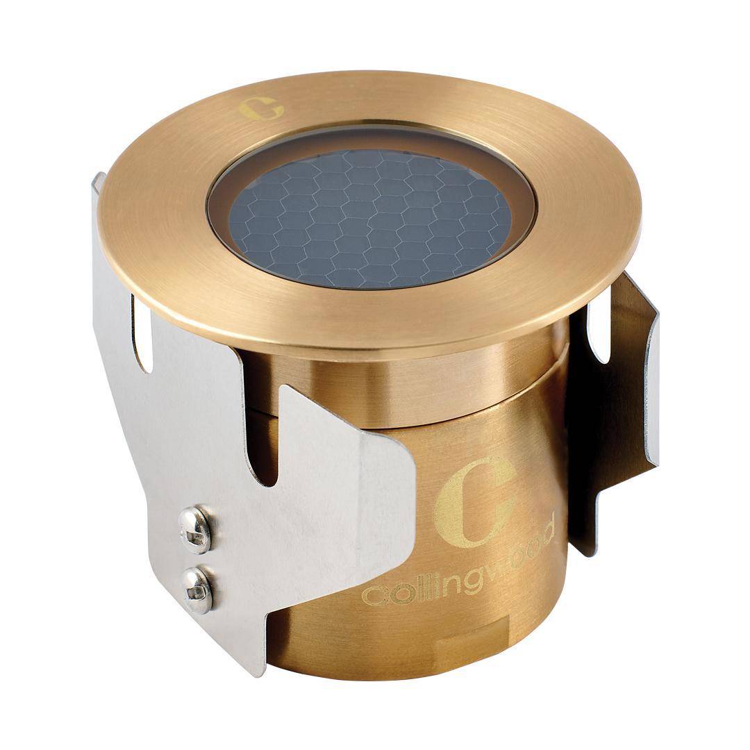 Collingwood GL016ABLG27S LED Low Glare Ground Light Antique Brass Finish Spot Warm White 2700K