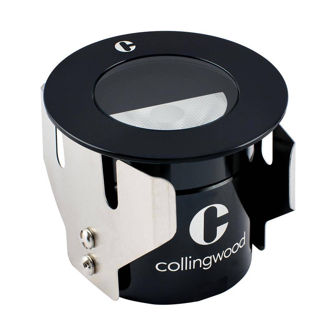 Collingwood GL016BKHM27 LED Half Moon Ground Light Black Finish Warm White 2700K