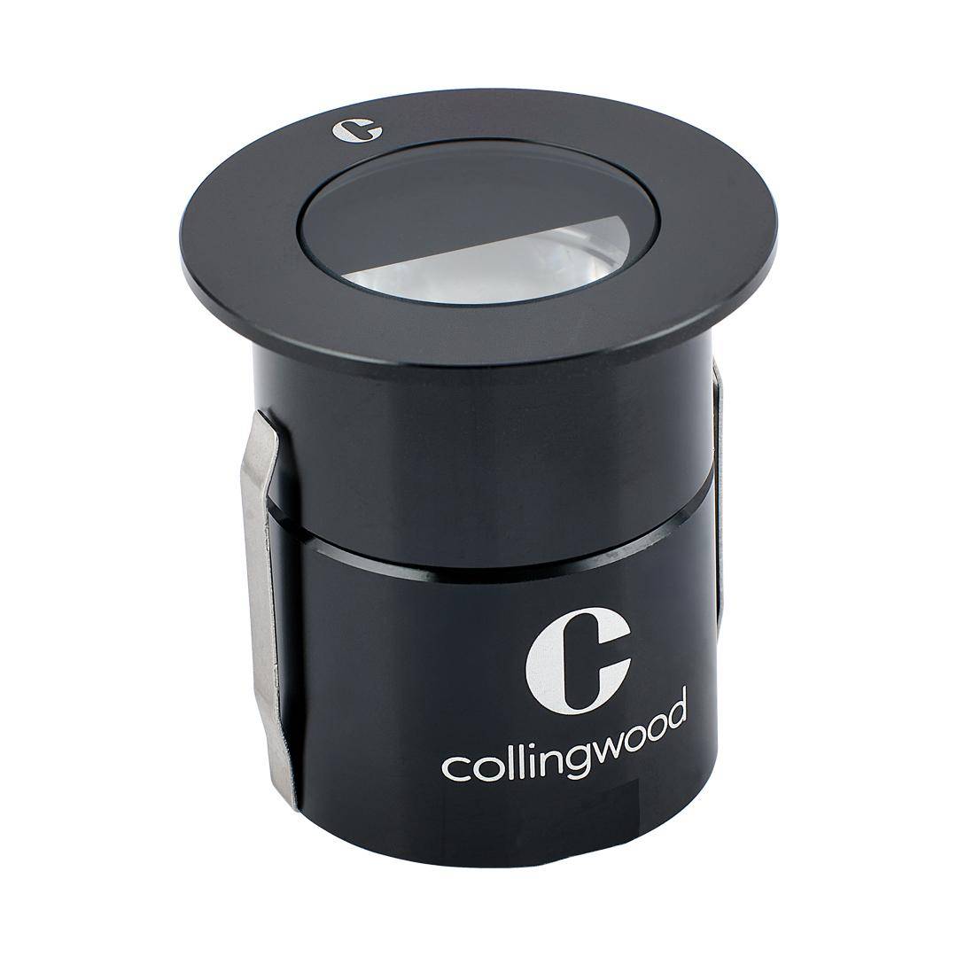 Collingwood GL019BKHM40 LED Half Moon Ground Light Black Finish Neutral White 4000K