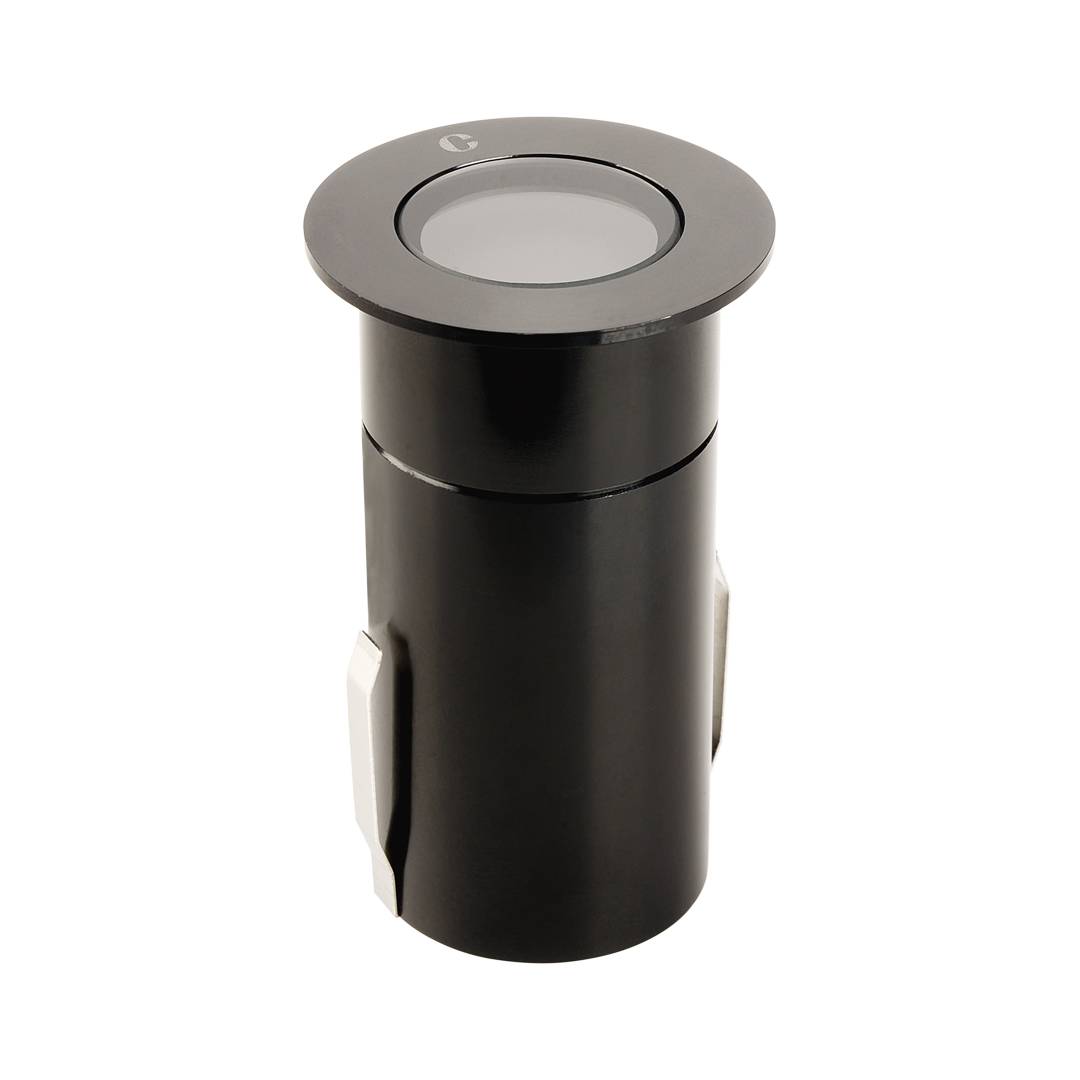 Collingwood GL019UBK22S LED Ultra Low Glare Ground Light Round Black Finish Spot Extra Warm White 2200K
