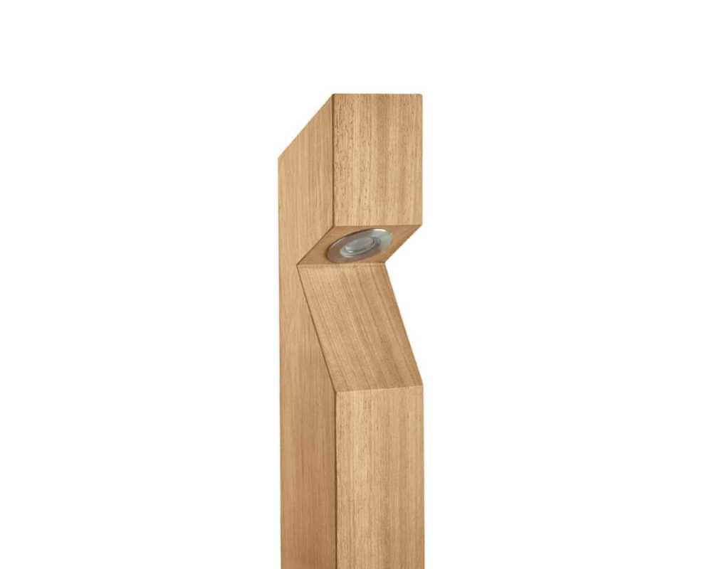 Collingwood BL01FIB27 LED Bollard Iroko Wood Finish, Warm White (2700K)