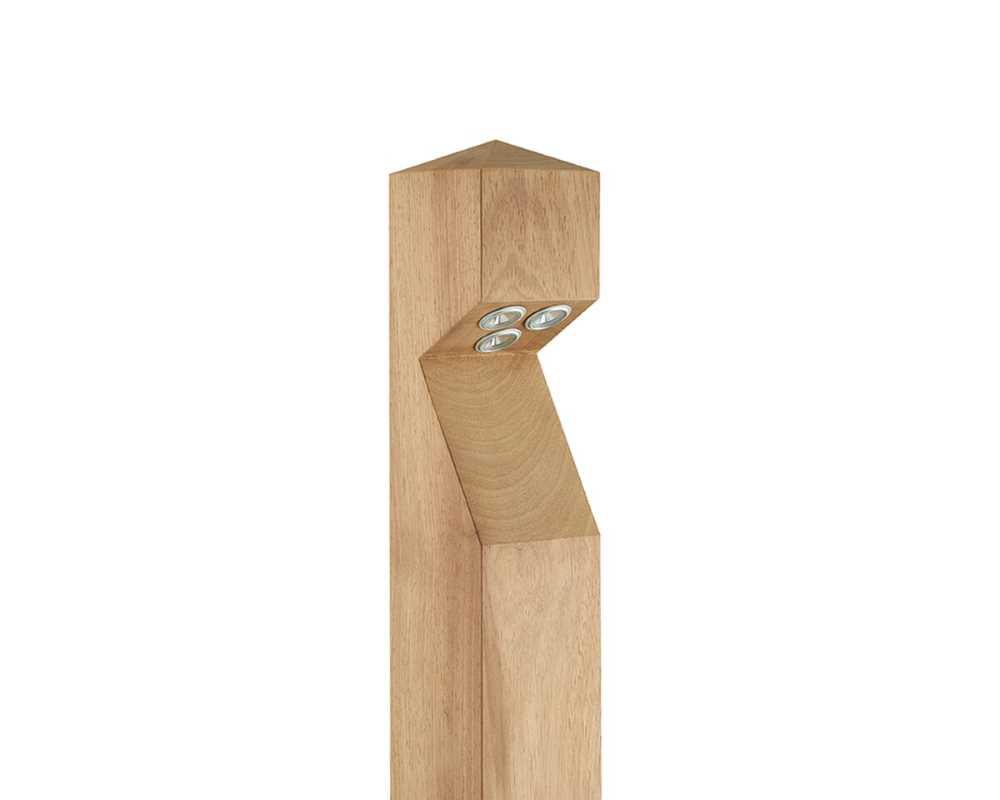 Collingwood BL03PIB27 LED Bollard Iroko Wood Finish, Warm White (2700K)