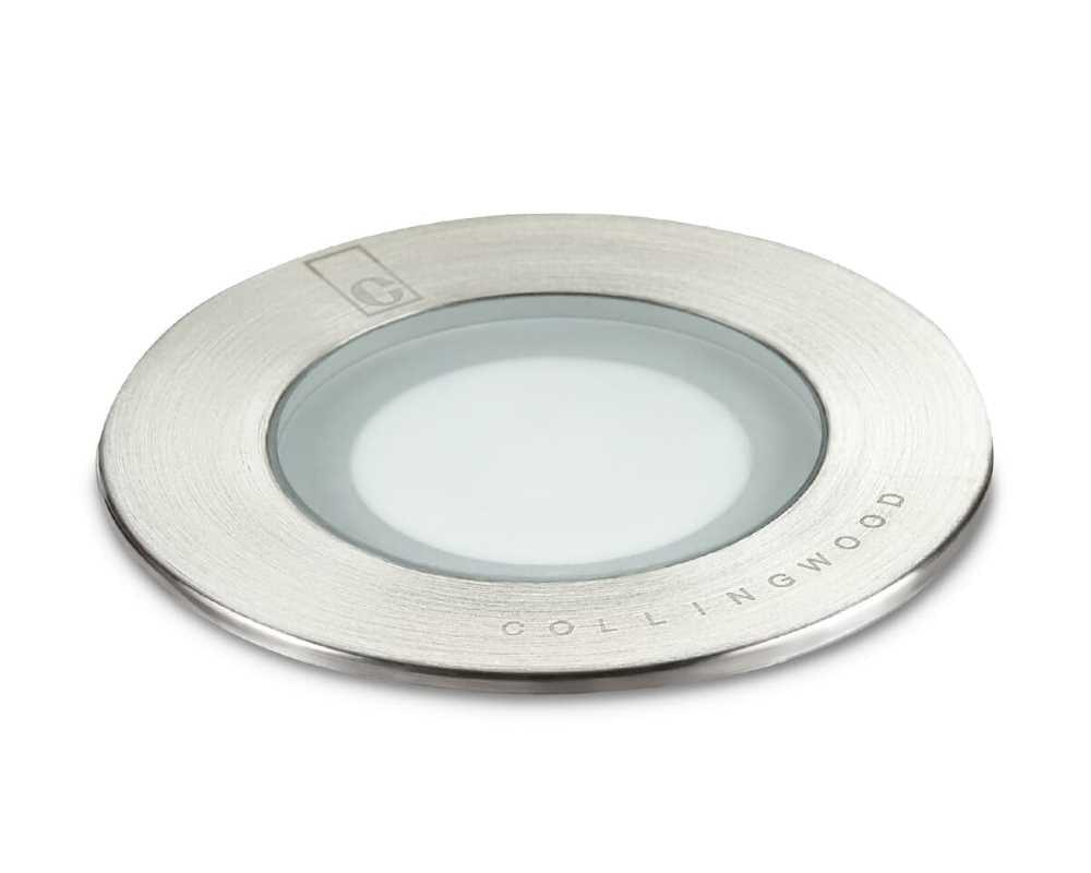 Collingwood GL016DC0F27 LED Ground Light Brushed Stainless Steel Finish, Warm White (2700K)