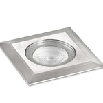 Collingwood GL016 SQ 27 LED Ground Light Brushed Stainless Steel Finish, Warm White (2700K)