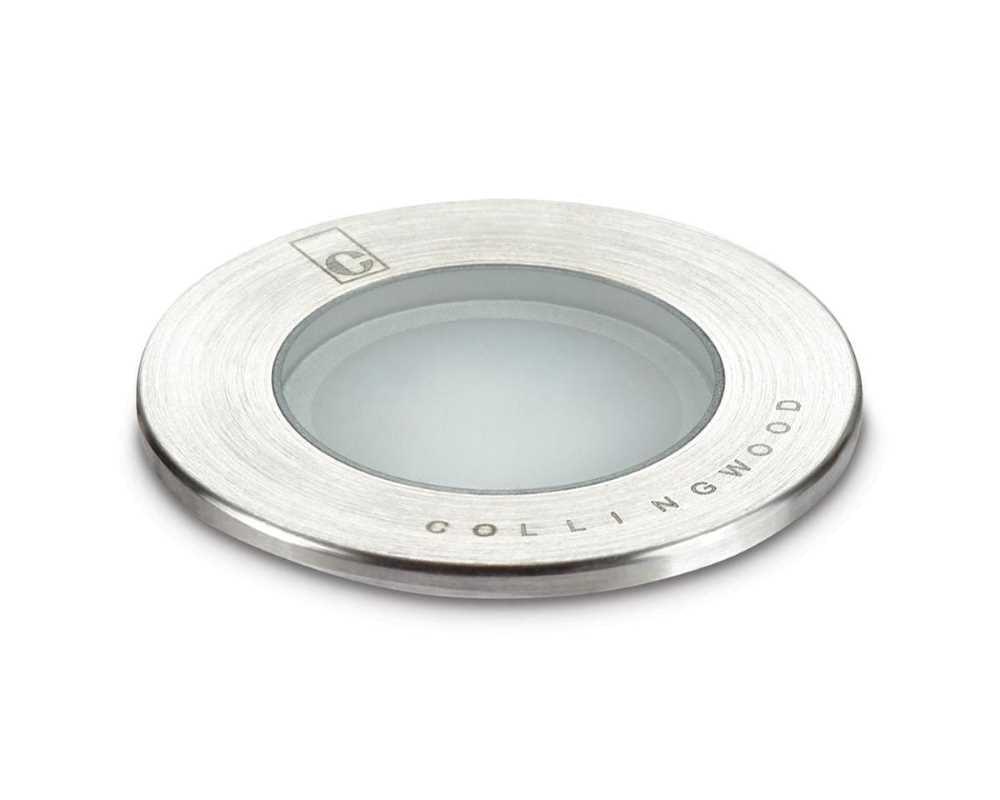 Collingwood GL018 C 27 LED Ground Light Brushed Stainless Steel Finish, Warm White (2700K)