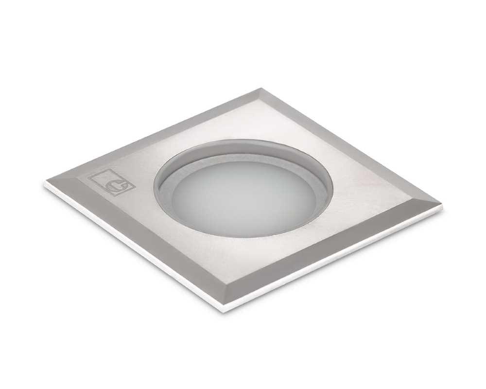 Collingwood GL018 SQ BLUE LED Ground Light Brushed Stainless Steel Finish, Blue