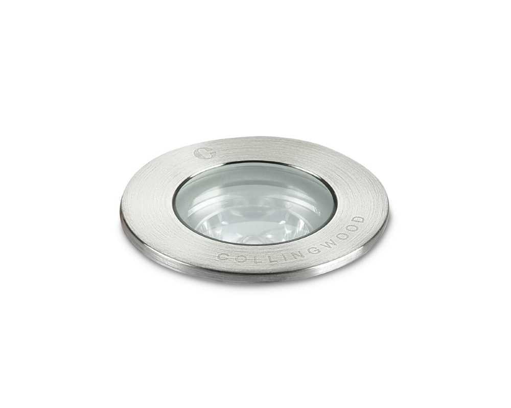 Collingwood GL019 F 27 LED Ground Light Brushed Stainless Steel Finish, Warm White (2700K)