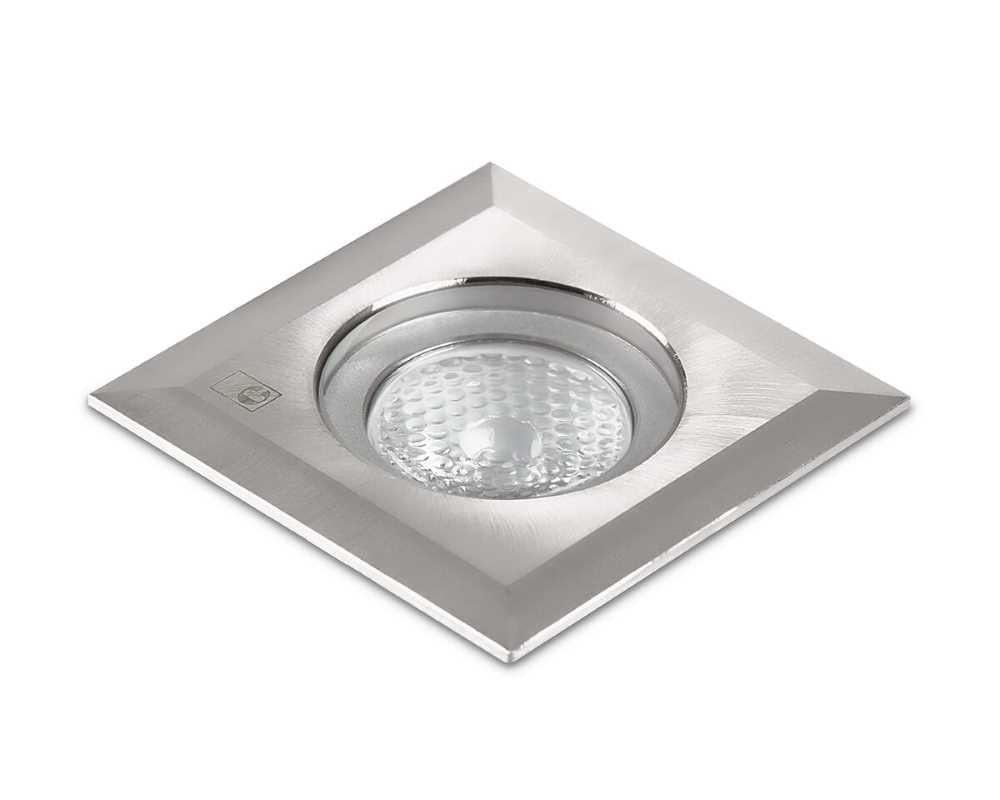 Collingwood GL019 SQ F BLUE LED Ground Light Brushed Stainless Steel Finish, Blue