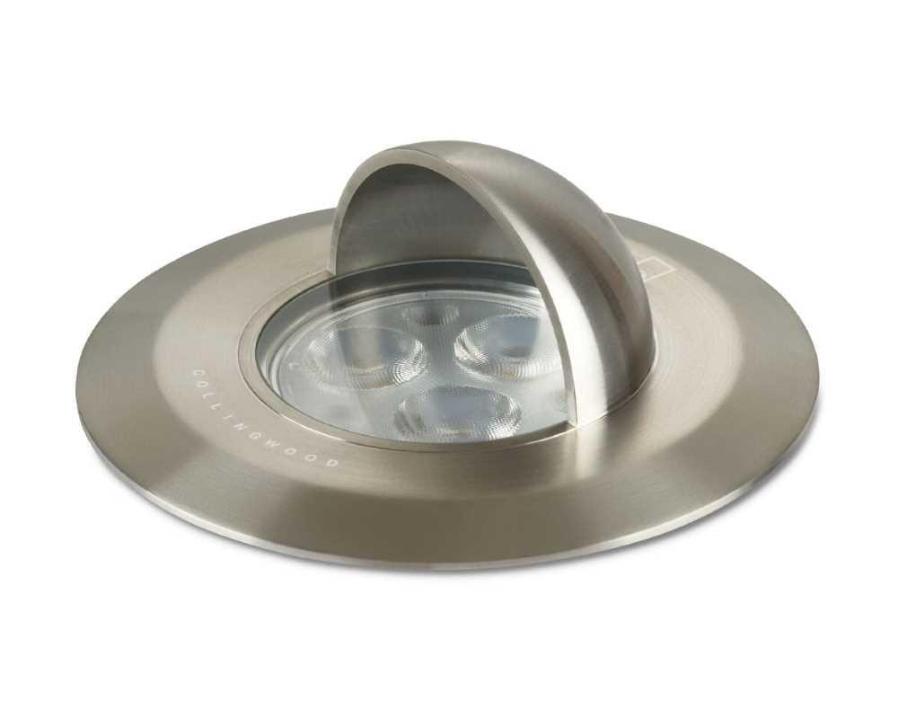 Collingwood GL034DWBM27 LED Ground Light Brushed Stainless Steel Finish, Warm White (2700K)