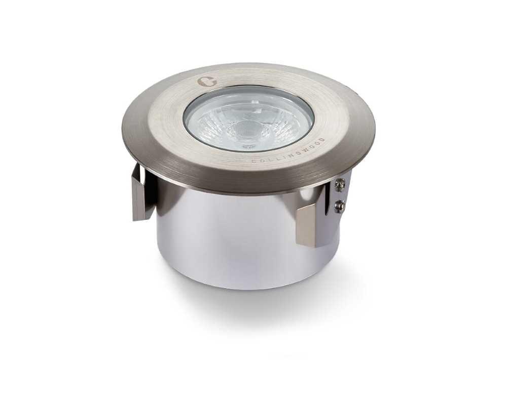 Collingwood GL038DWBM27 LED Ground Light Brushed Stainless Steel Finish, Warm White (2700K)