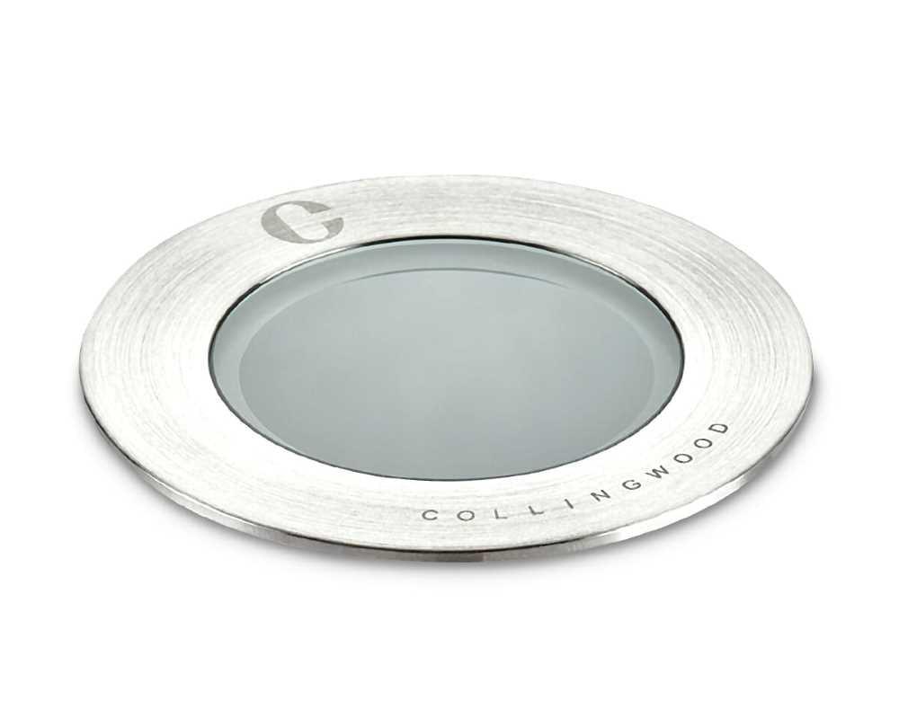 Collingwood GL040DMBL27 LED Ground Light Brushed Stainless Steel Finish, Warm White (2700K)