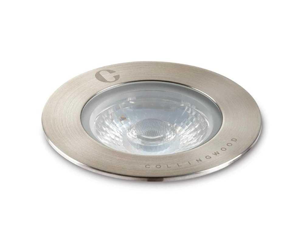 Collingwood GL040DNBX27 LED Ground Light Brushed Stainless Steel Finish, Warm White (2700K)