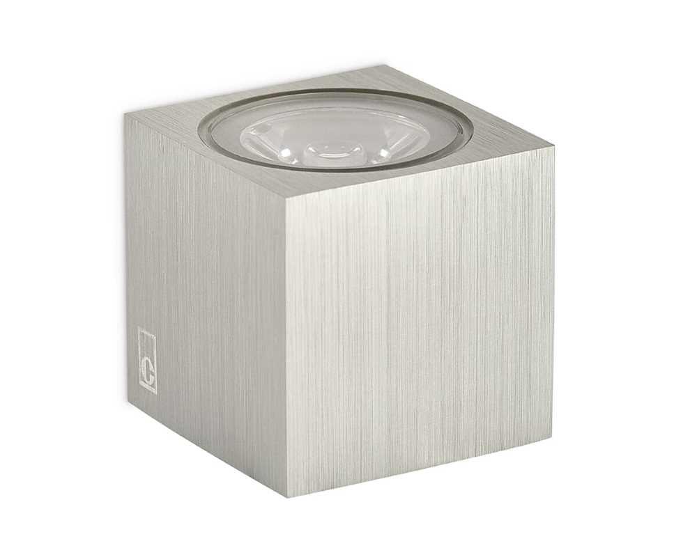 Collingwood MC010 S 27 LED Mini Cube Light Brushed Stainless Steel Finish, Warm White (2700K)