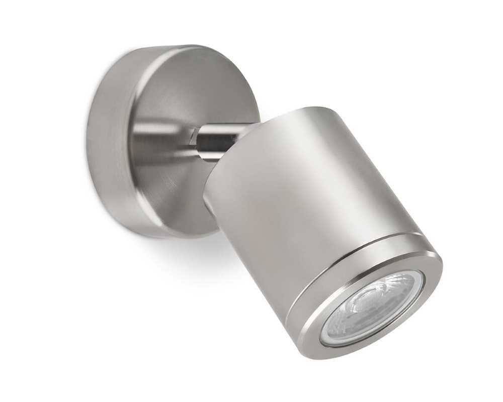 Collingwood WL220DWBM27 LED Wall Light Brushed Stainless Steel Finish, Warm White (2700K)