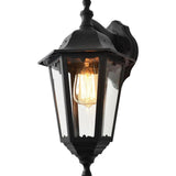 Forum Coast Bianca Up Down Lantern Wall Light Black