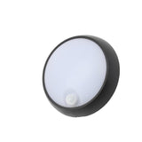 Forum Coast Cano 8w LED Round Bulkhead PIR IP65 Black