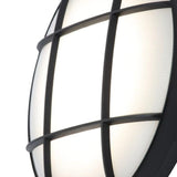 Forum Coast Capella 15w LED Round Grid Bulkhead IP65 Black