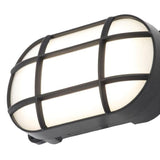 Forum Coast Capella 8w LED Oval Grid Bulkhead IP65 Black