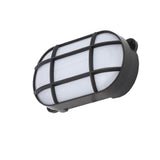 Forum Coast Capella 8w LED Oval Grid Bulkhead IP65 Black