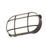 Forum Coast Capella 15w LED Oval Grid Bulkhead IP65 Black