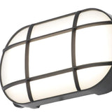 Forum Coast Capella 15w LED Oval Grid Bulkhead IP65 Black