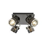 Forum Inlight Pedro 4 Light Square Spot Black Chrome