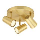 Forum Inlight Harvey Spot 3 Light Plate Satin Brass