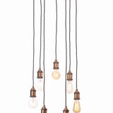 Forum Inlight Padua 7 Light Cable Ceiling Antique Copper