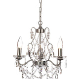 Forum Spa Pro Annalee 3 Light Chandelier Chrome Clear