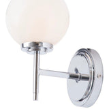 Forum Spa Porto 1 Light Wall Lamp Chrome Opal