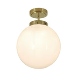 Forum Spa Porto 1 Light Semi-Flush Satin Brass Opal