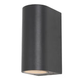 Forum Zinc Antar Up Down GU10 Wall Light Black