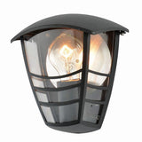 Forum Zinc Perdita DC Curved Half Lantern Black