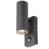 Forum Zinc Leto 2 Light with PIR Anthracite