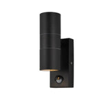Forum Zinc Leto 2 Light with PIR Textured Black