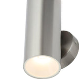 Forum Zinc Melo 2 x 5w LED Wall Light Stainless Steel