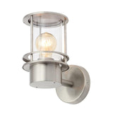 Forum Zinc Leonis Miners Style Wall Lantern Stainless Steel