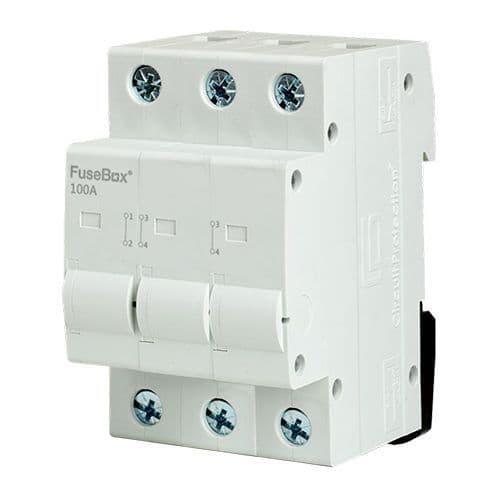 FuseBox IT1003U 100A 3 Pole DIN Rail Mounted Connector