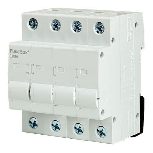 FuseBox IT1004U 100A 4 Pole DIN Rail Mounted Connector