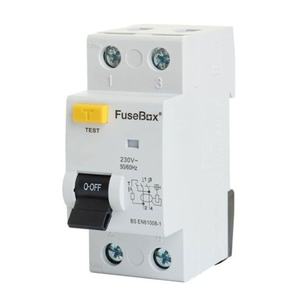 FuseBox Double Pole Type A RCD 40A 30mA FuseBox RTA400302 Double Pole ...
