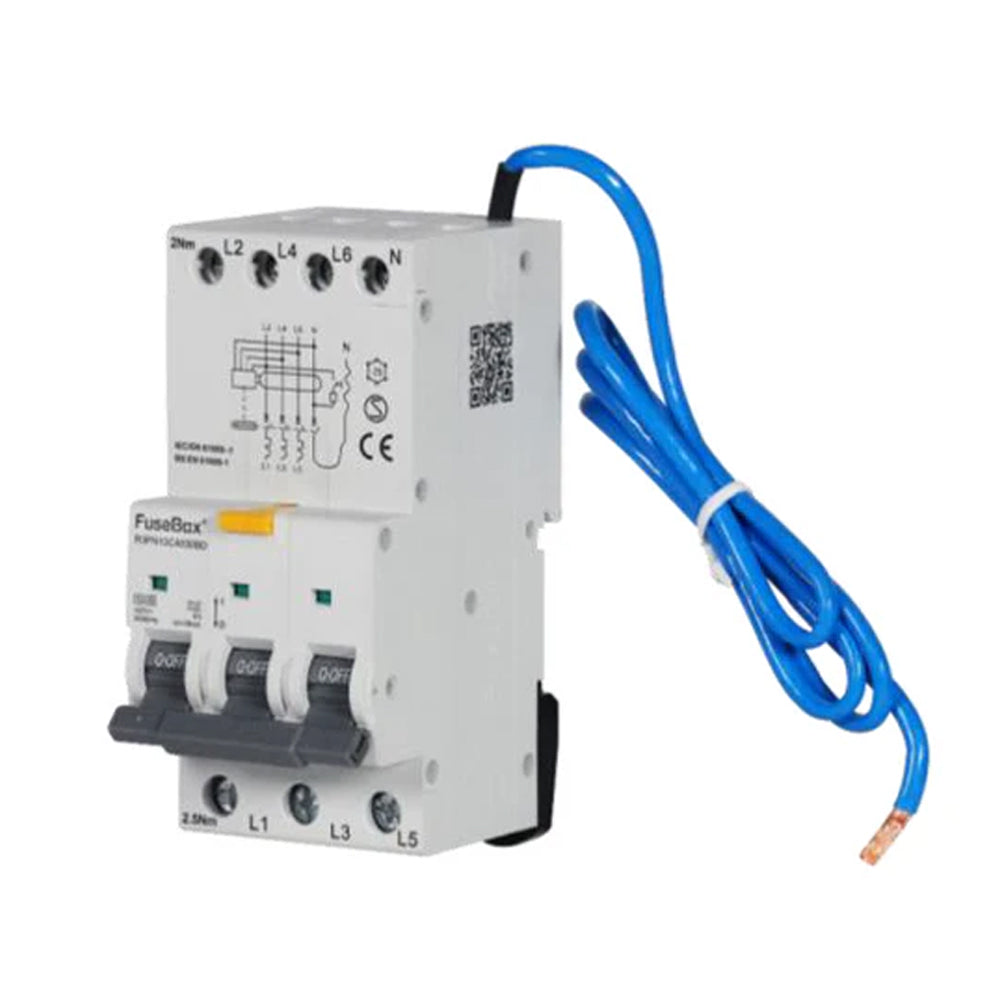 FuseBox R3PN10C0630BD 6A 10kA Bi-Directional 3P+N C Curve RCBO | Gil ...